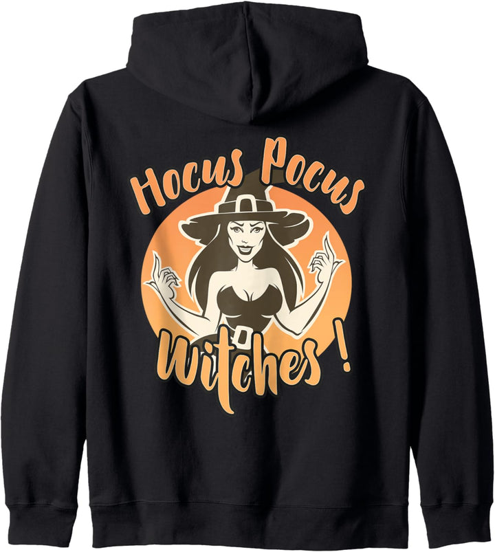 Hocus Pocus Witches Halloween Hexe mit Hexenhut Kapuzenjacke
