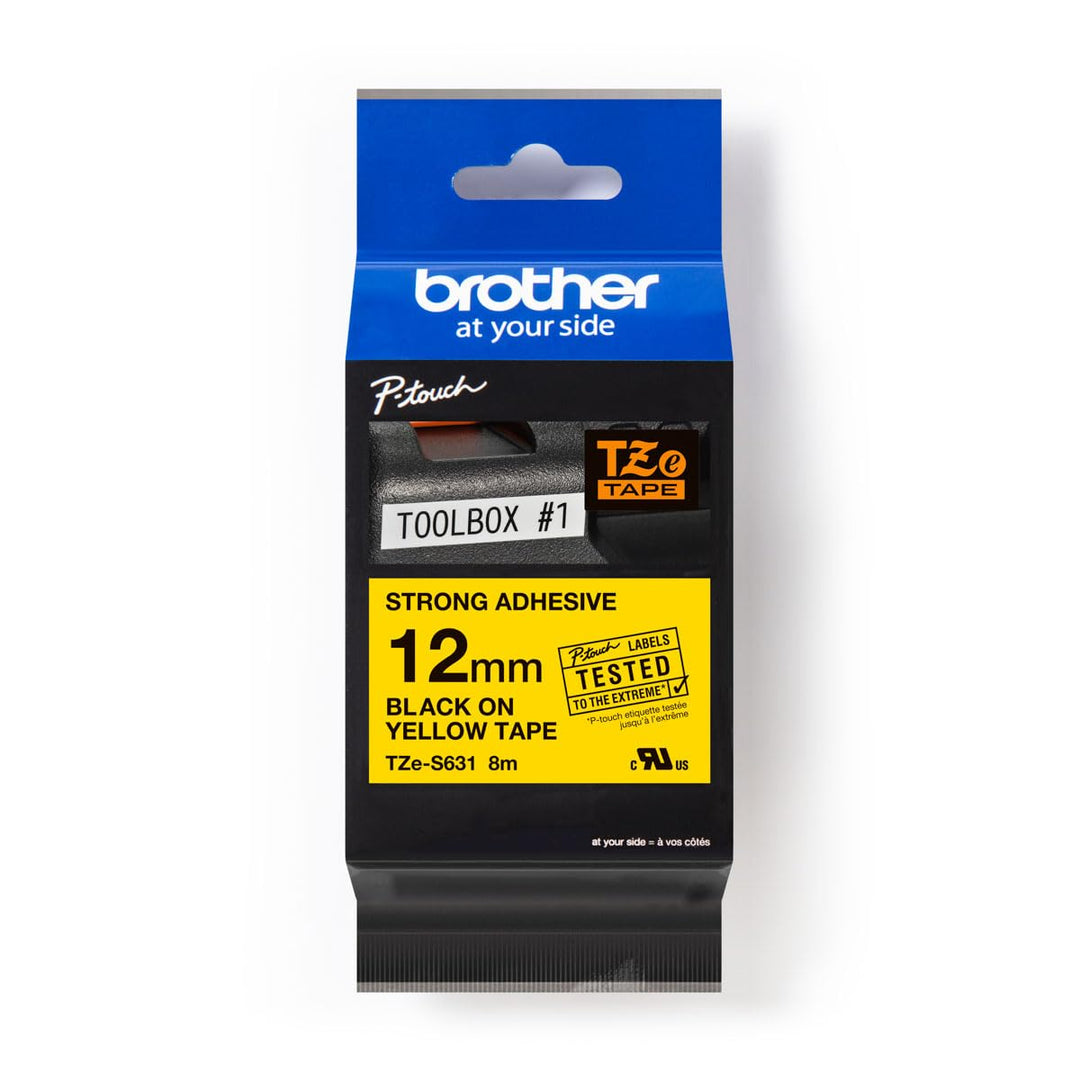 Brother TZES631 Thermodirektdrucktechnologie Schwarz/Gelb