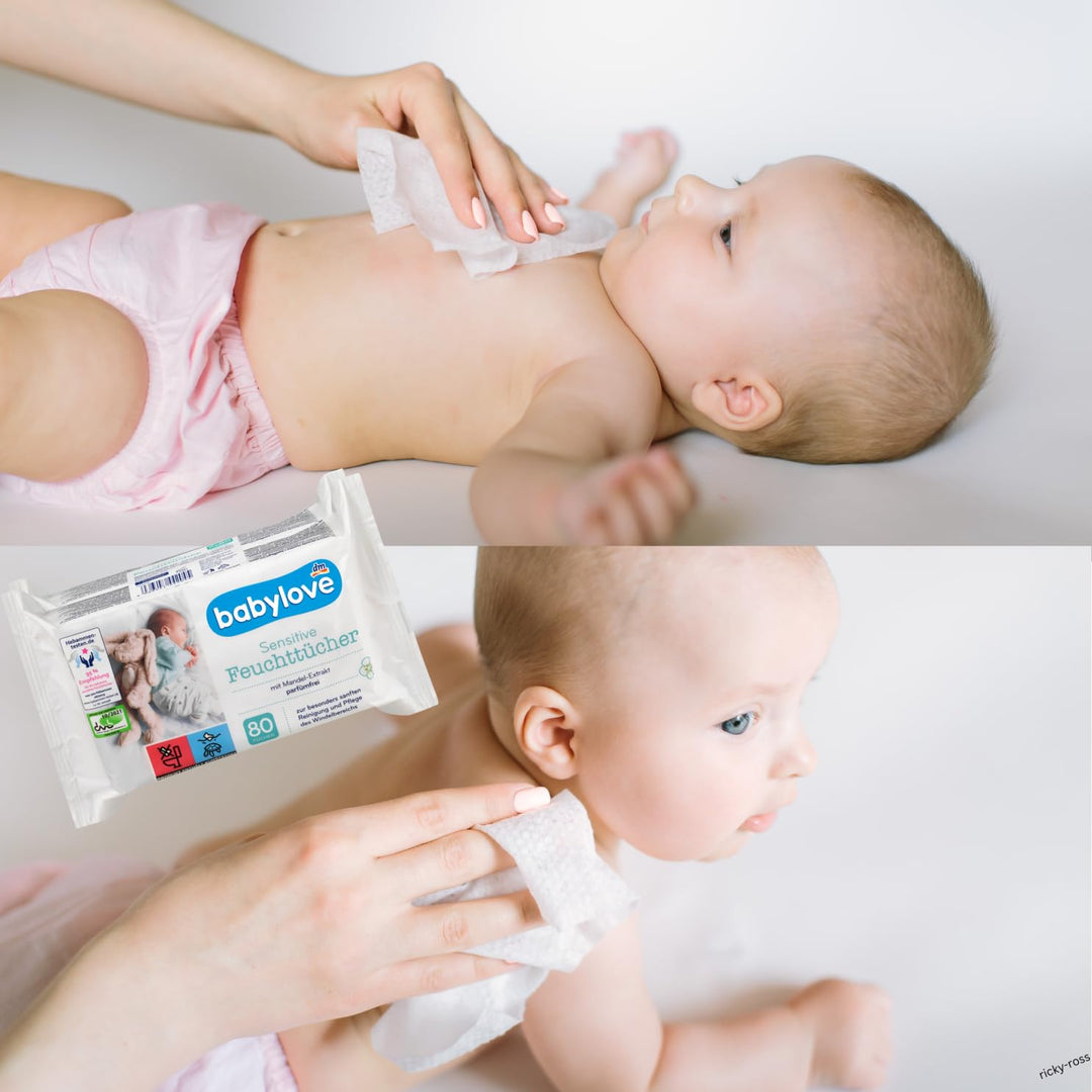 babylove Vorteils Pack Feuchttücher sensitive, 12 x 80 Stück, = 960 Stück