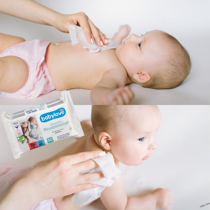 babylove Vorteils Pack Feuchttücher sensitive, 12 x 80 Stück, = 960 Stück