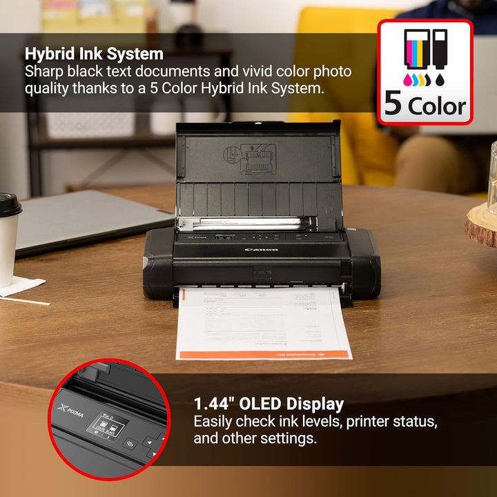 Canon PIXMA TR150 mobiler Drucker (WLAN, Cloud, AirPrint, 4.800 dpi x 1.200 dpi, Highspeed USB Typ C