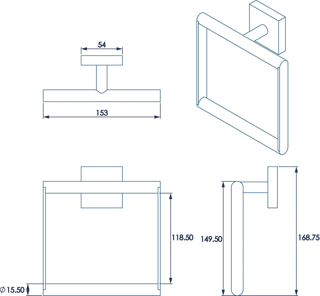 Croydex Flexi-Fix Chester Handtuchring, Handtuchring