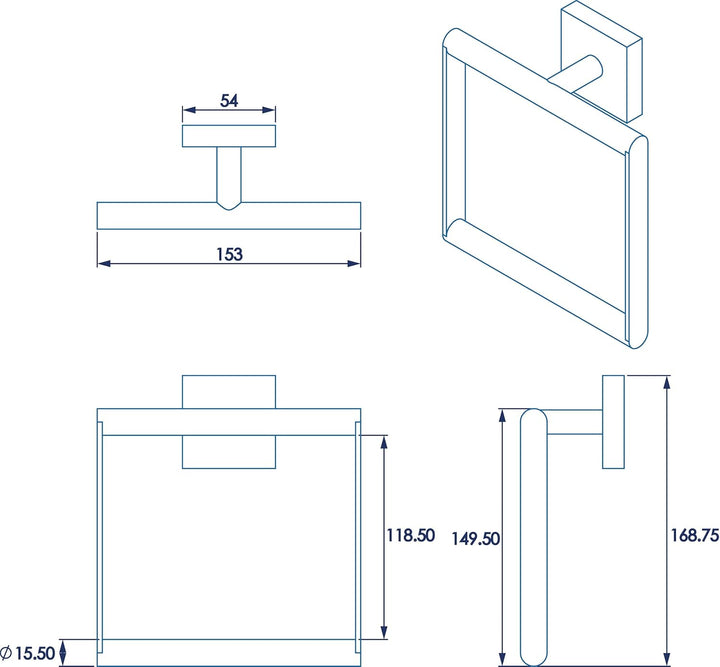 Croydex Flexi-Fix Chester Handtuchring, Handtuchring