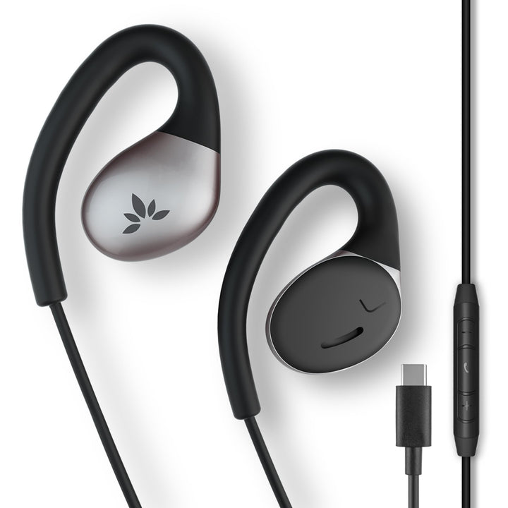 Avantree Resolve-C - USB C Kabel Open Ear Ohrhörer und Mikrofon (für kleine, mittlere Ohren) und Ove
