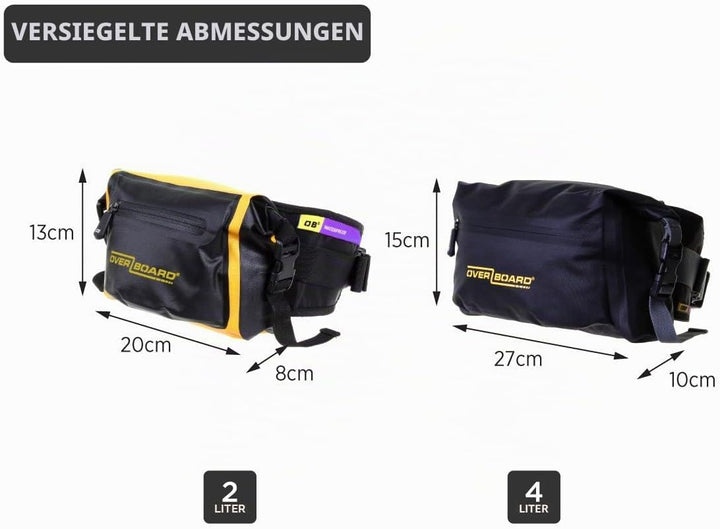 Overboard Wasserdichte Hüft Tasche Gelb, Gelb