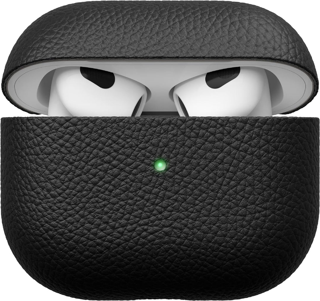 KeyBudz Artisan Leder Schutzhülle für Apple AirPods 3 Case, Etui, Ledertasche Echtleder, Kopfhörer O