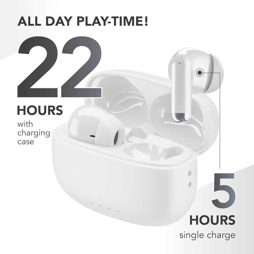 Music Sound Drift Bluetooth In-Ear-Kopfhörer kabellos mit kompaktem, farbenfrohem Case, Auto-Pairing