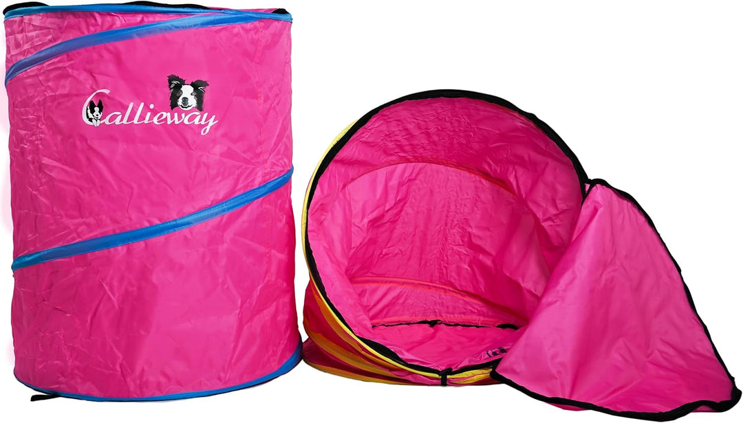 Callieway Hoopers Agility Barrel – Tonne/Fass für Hundetraining (Doppelpack, Blau) | Leicht, stabil