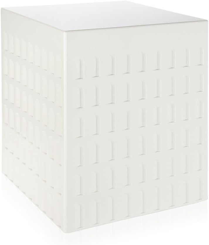 Kartell EUR, Hocker, 36 x 36 x H 45 cm Weiss, Weiss