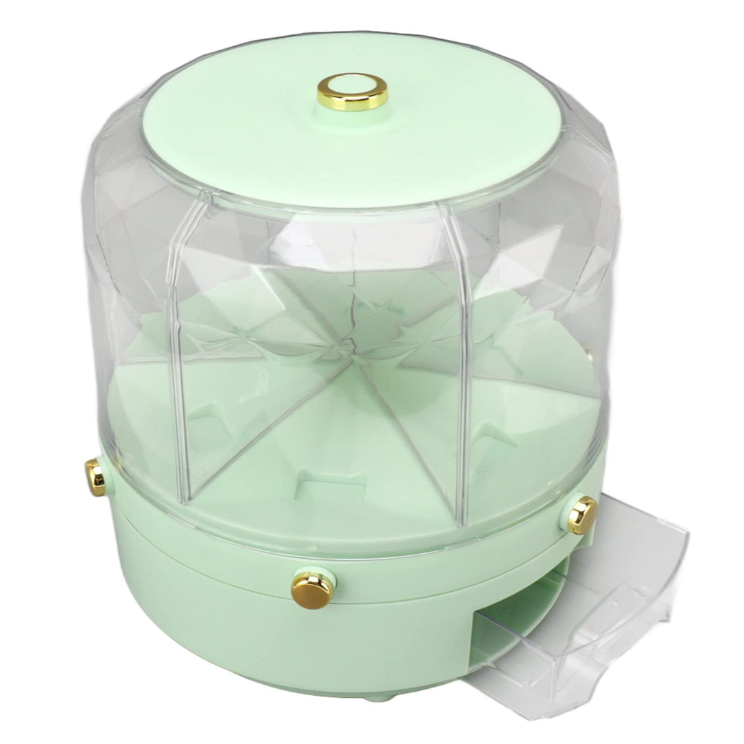 Drehbare Körner Aufbewahrungsbox, 6 Gitter, 6 kg, 360 Grad drehbarer Reisspender für Reis, Bohnen, G