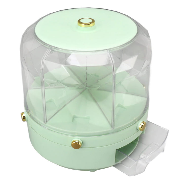 Drehbare Körner Aufbewahrungsbox, 6 Gitter, 6 kg, 360 Grad drehbarer Reisspender für Reis, Bohnen, G