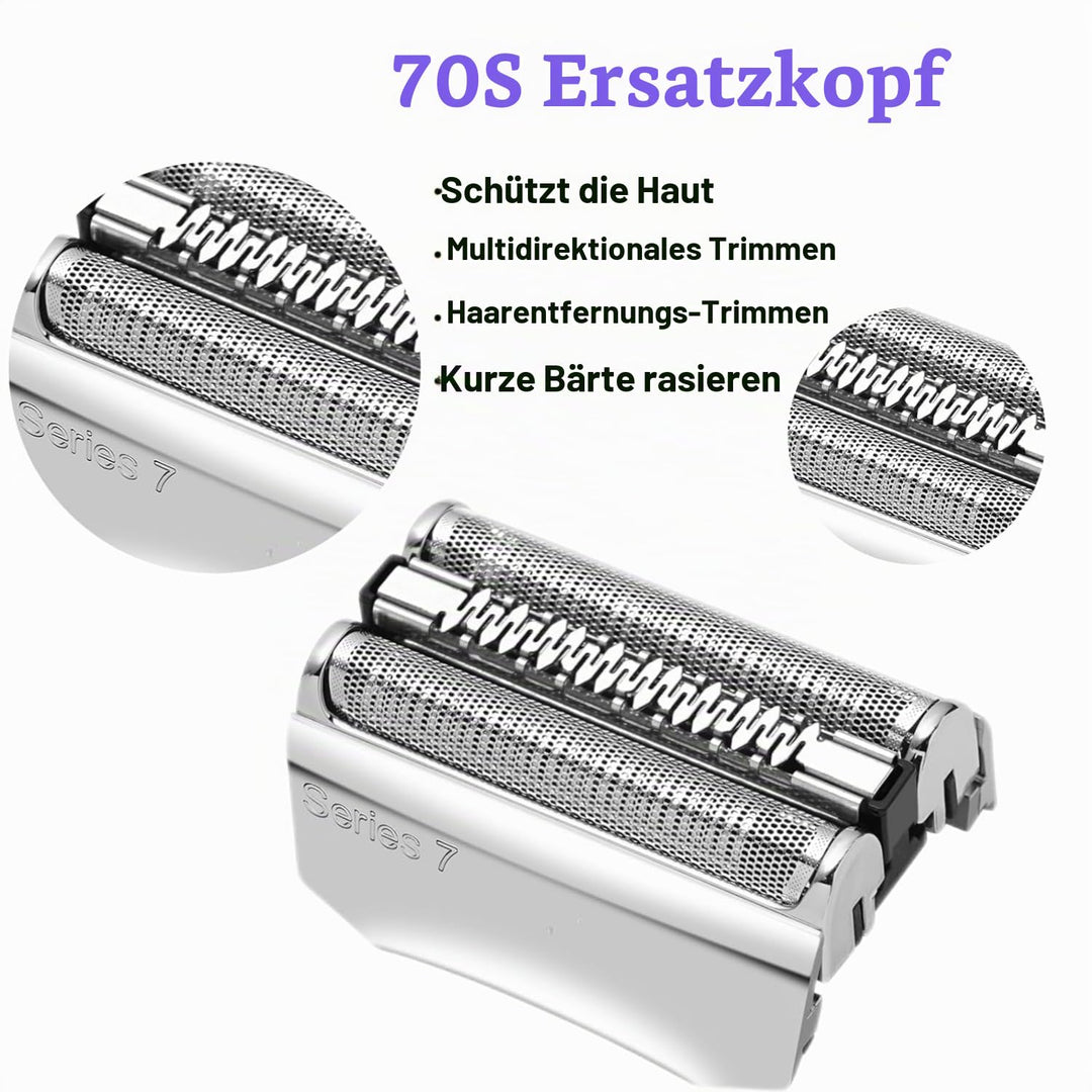 Series 7 70S Ersatzkopf Elektrorasierer Klinge Kompatibel mit Braun Series 7 Rasierer 720cc, 730cc,