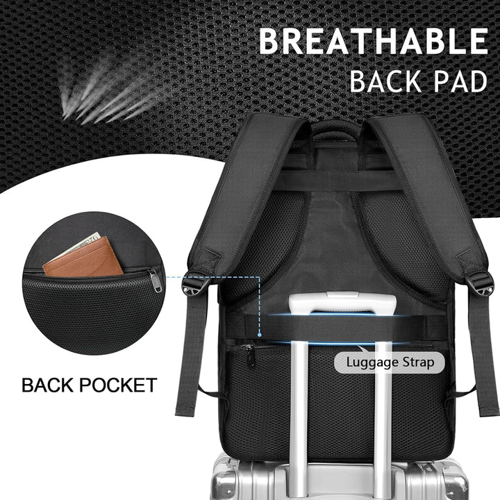 MATEIN Reiserucksack Handgepäck Flugzeug 55x35x20cm, Rucksack Herren geeignet für Air France 55x35x2