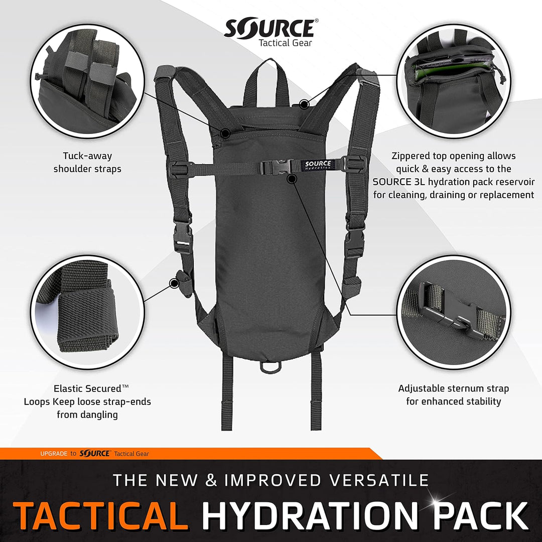 Source Tactical Trinksystem 2 Liter Schwarz, 2 Liter Schwarz
