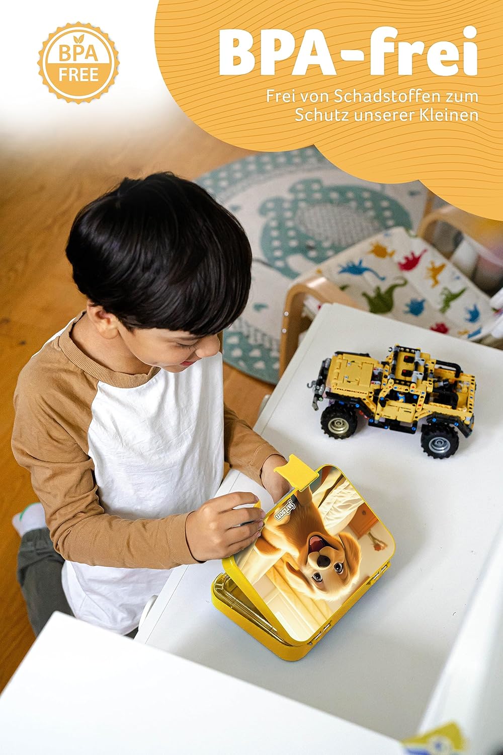 Jarlson® Brotdose Kinder mit Fächern - TONI Lunchbox - Bento Box auslaufsicher – Jausenbox für Kinde