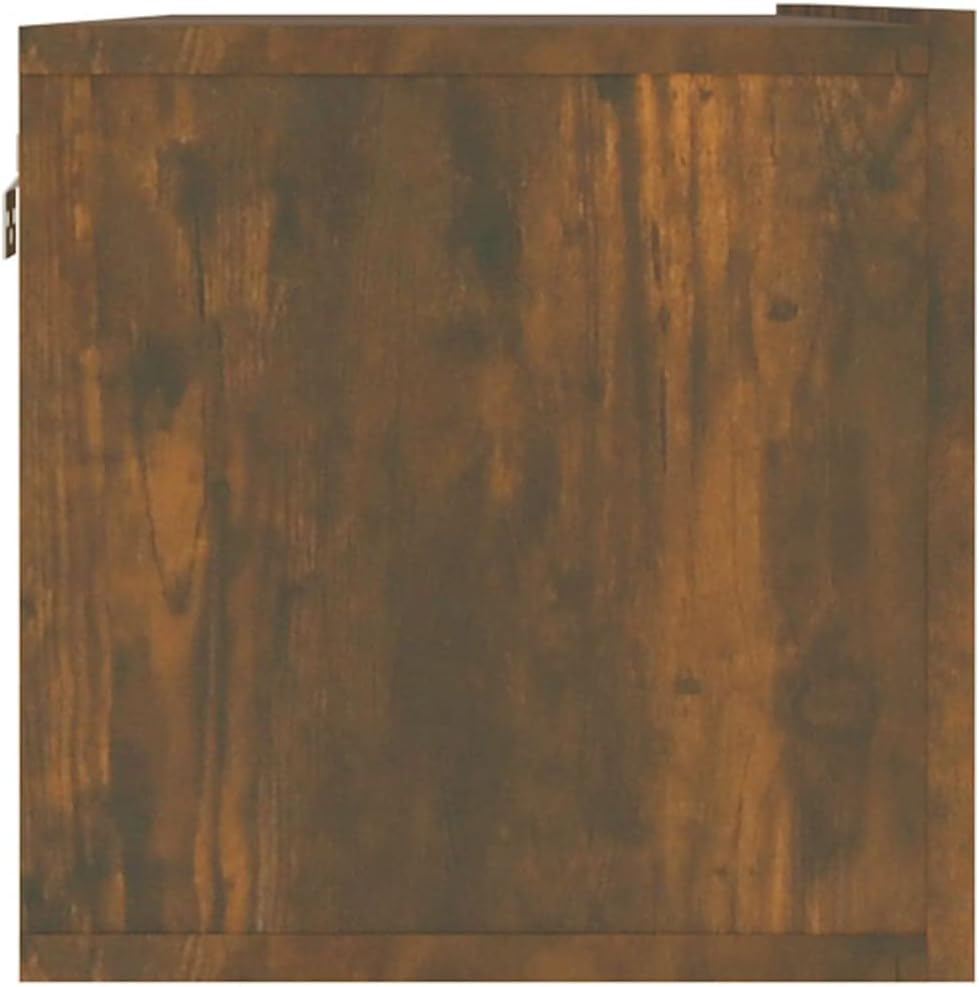 AUVYI TV-Wandschrank Räuchereiche 120x30x30 cm Holzwerkstoff Lowboard Nachttisch Holz Aufbewahrungss