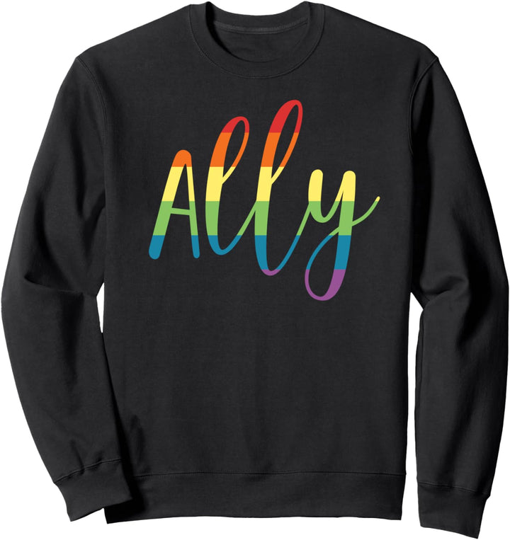Ally LGBTQ Flag Gay Lesbian Queer Pride Rainbow Sweatshirt