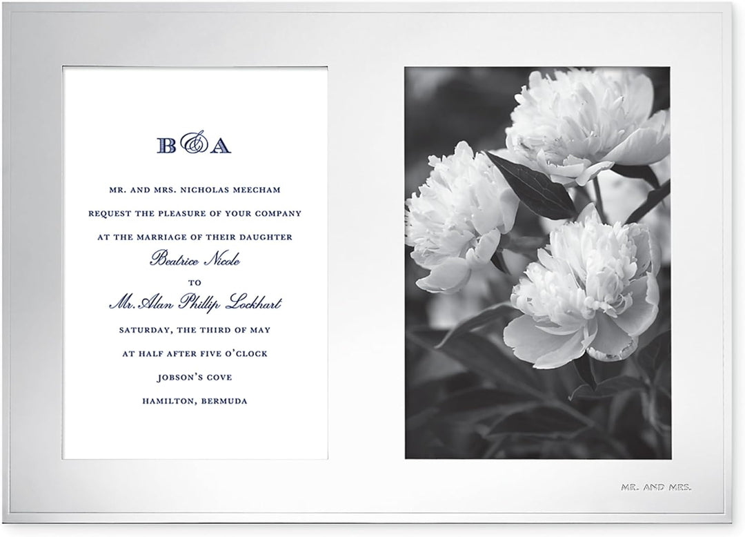 Kate Spade New York KS Darling Point Rahmen, One Size, silber Double Invitation Frame, Double Invita