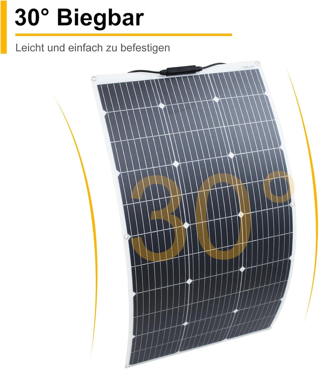 100W Solarmodul Flexibles Solarpanel Ideal für Inselanlagen Outdoor Aktivitäten 1pcs X 100W, 1pcs X