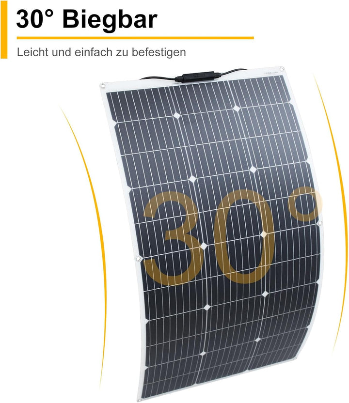 100W Solarmodul Flexibles Solarpanel Ideal für Inselanlagen Outdoor Aktivitäten 1pcs X 100W, 1pcs X