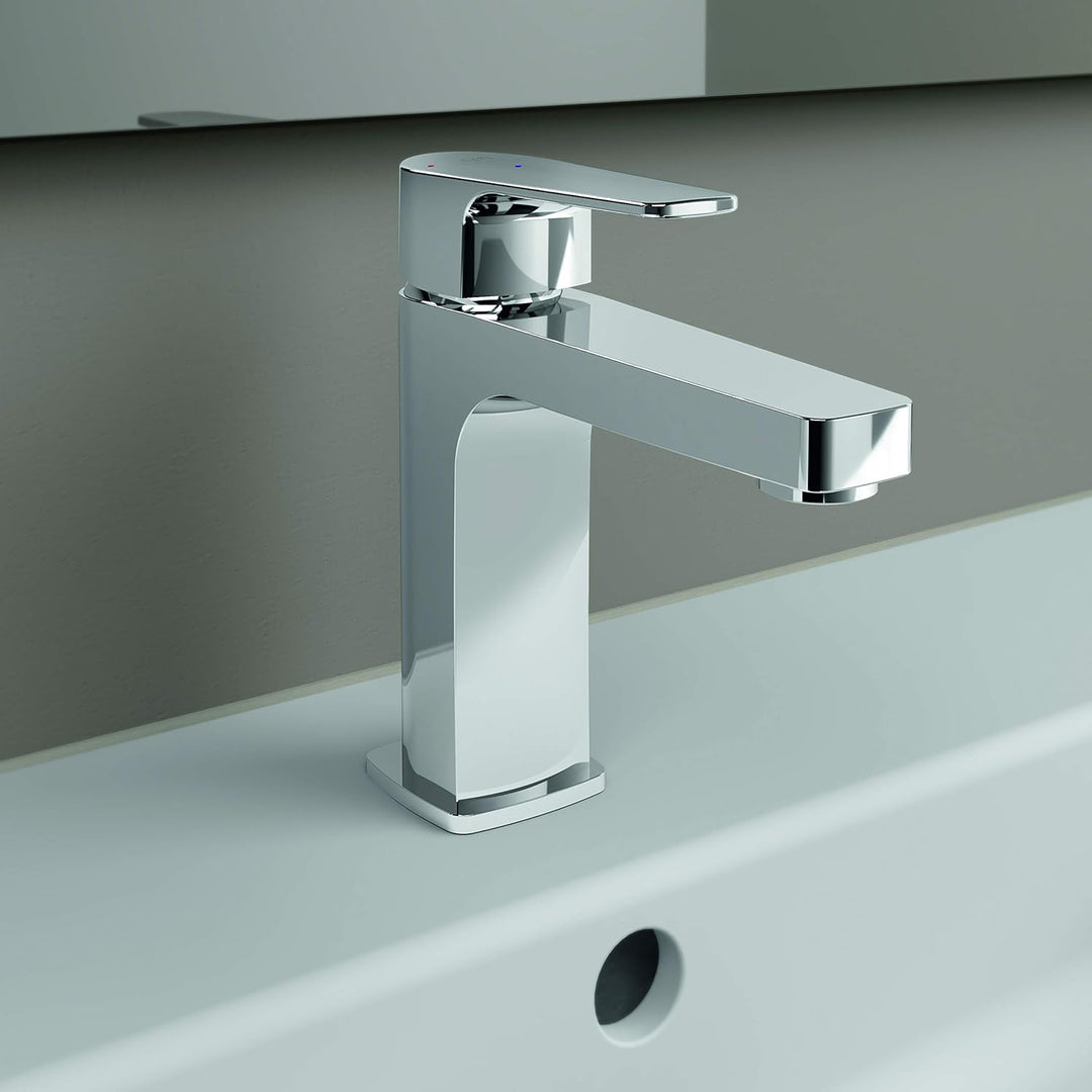 Ideal Standard BC687AA Cerafine D Waschtischarmatur Grande ohne Ablauf, Bad-Wasserhahn mit Auslauf,