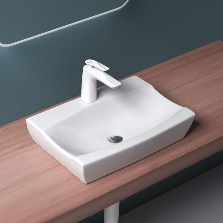 Mai & Mai Aufsatzwaschbecken,weiss Brüssel152B aus Keramik,mit Nano-Beschichtung Weiss | Modell Br15