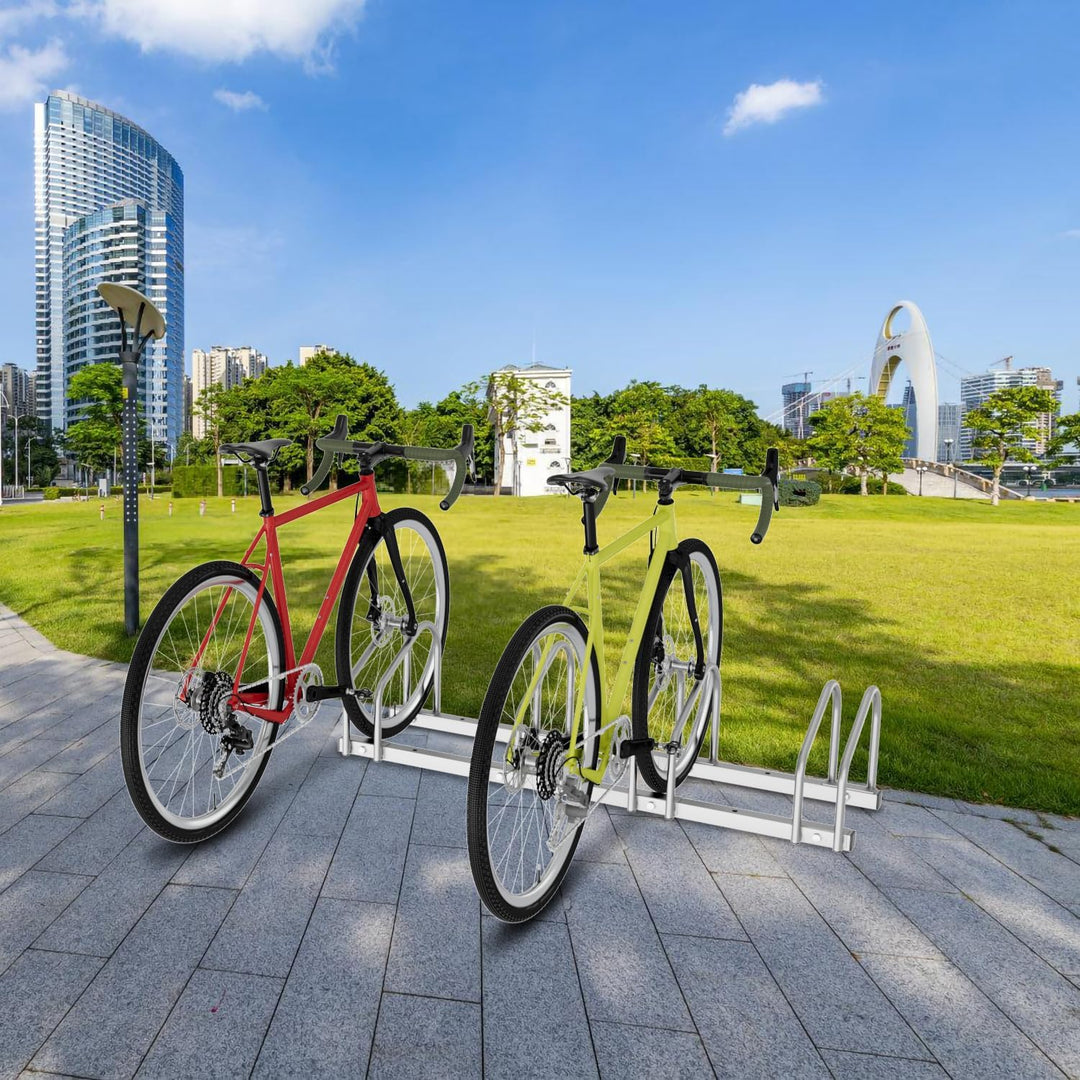 Ansobea Fahrradständer für 4 Fahrräder 35-55 mm Reifenbreite,Fahrradständer Bodenparker,Fahrrad Stän