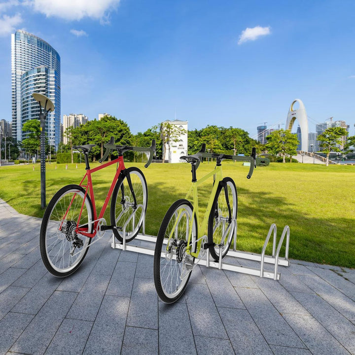 Ansobea Fahrradständer für 4 Fahrräder 35-55 mm Reifenbreite,Fahrradständer Bodenparker,Fahrrad Stän