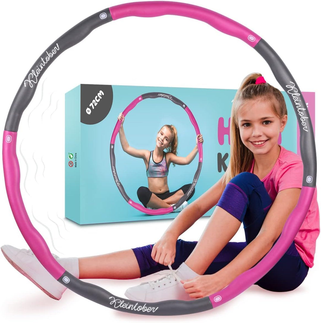 KLEINTOBER Premium Hula für Kinder & schlanke Erwachsene Set mit Übungsanleitung Gymnastik Hoola Hoo