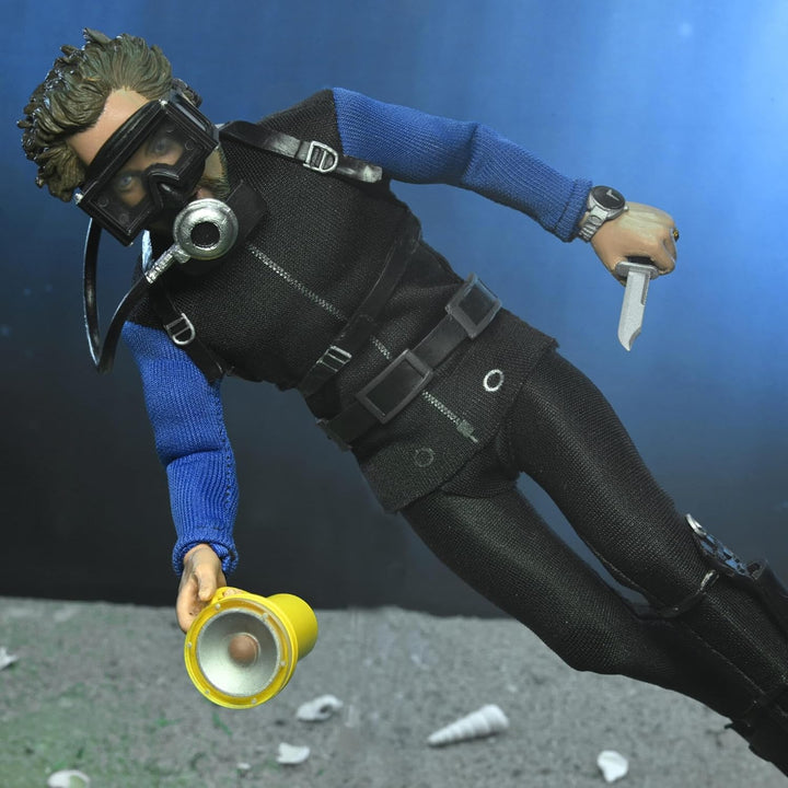 NECA Jaws Actionfigur Matt Hooper Der weisse Hai blau, Bedruckt, aus 100% Kunststoff, in Geschenkver