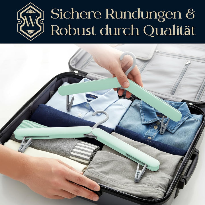 Faltbare Reise Kleiderbügel 3er Set | Platzsparend & Leicht | Ideal für Urlaub, Camping, Hotel & Zuh