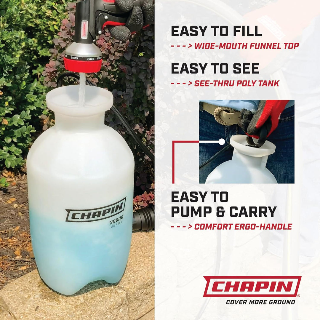 Chapin 20003 Made in USA 3 Gallonen Rasen- und Gartenpumpen-Drucksprüher, zum Sprühen von Pflanzen,