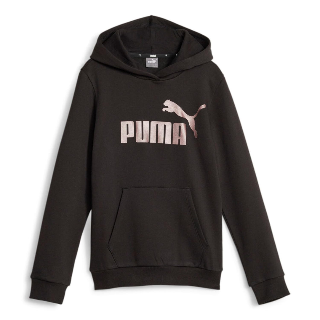PUMA Mädchen ESS+ Logo Hoodie FL G Schweiss 140 Puma Black-bronze, 140 Puma Black-bronze