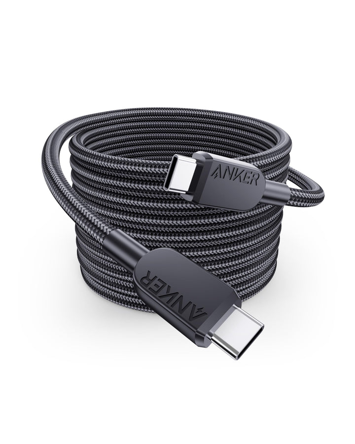 Anker USB C auf USB C Kabel 240W doppelt geflochtenes Nylon [3m] | Ladekabel für iPhone 17 Pro Max/i