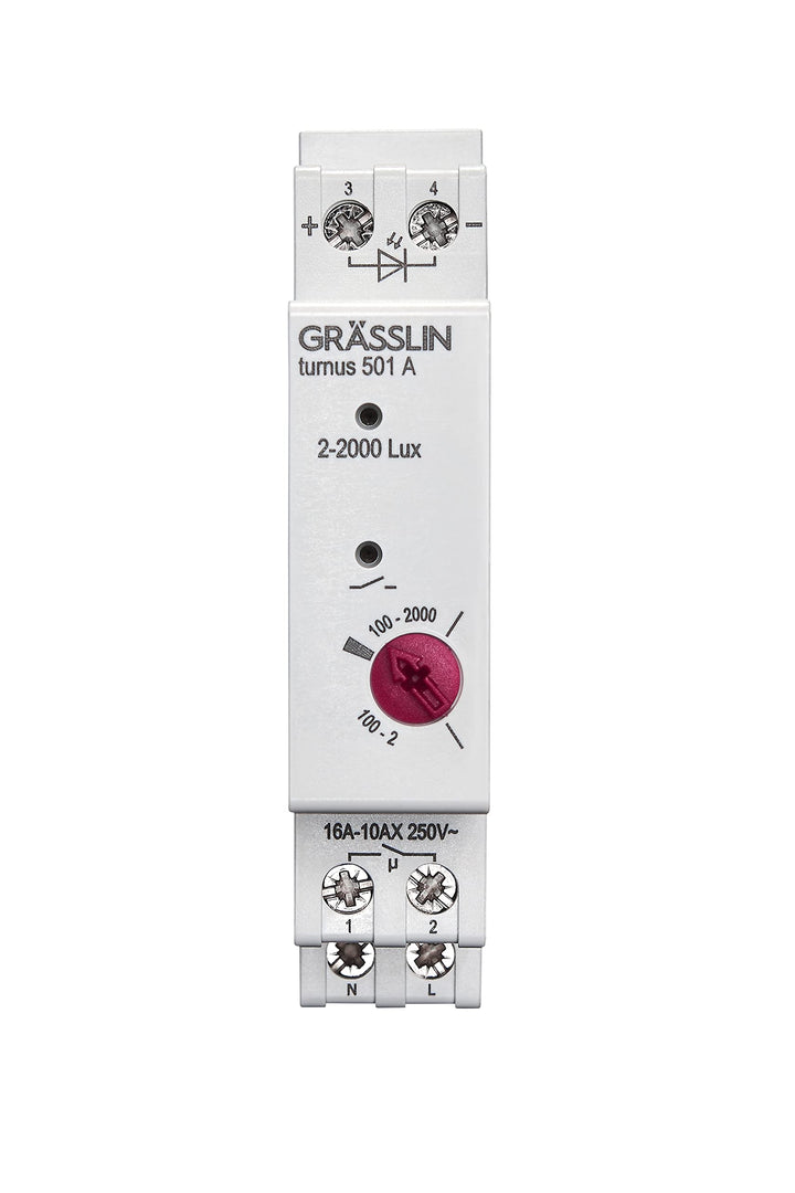 GRÄSSLIN 18.18.0013.1 Turnus 501 A – analoger Dämmerungsschalter mit externem Helligkeitsfühler für