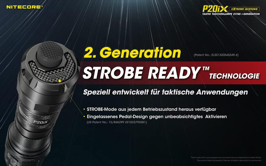 Nitecore P20iX - 4000 Lumen, integrierte Ladefunktion, inkl. Li-Ion Akku Single, Single
