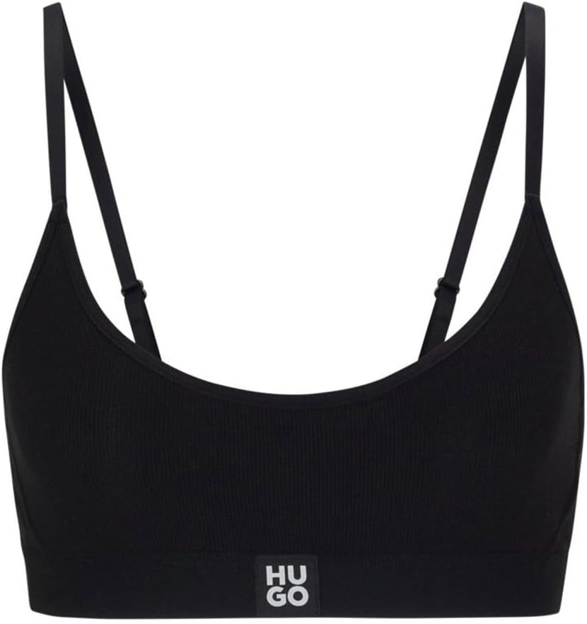 HUGO Damen Rib Bralette XL Black1, XL Black1