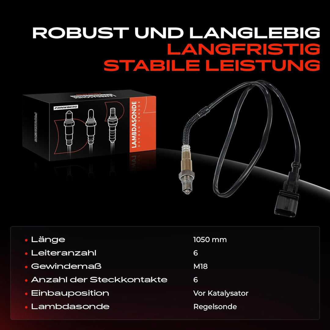 Lambdasonde Regelsonde Rechts vor dem Kat für T-o-u-a-r-e-g 7LA 7L6 7L7 5.0L 2002-2004 250-25053