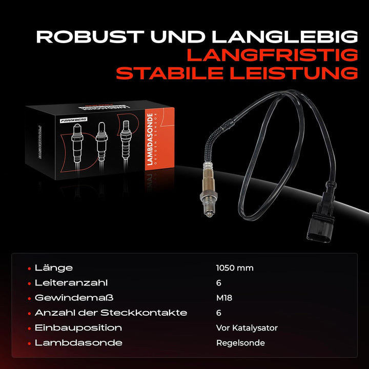 Lambdasonde Regelsonde Rechts vor dem Kat für T-o-u-a-r-e-g 7LA 7L6 7L7 5.0L 2002-2004 250-25053