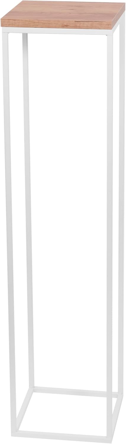 Pflanzenständer Craft - 24x24x100cm - Farbe Weiss - für Zimmerblumen - Metallregal - dekorativer Tis