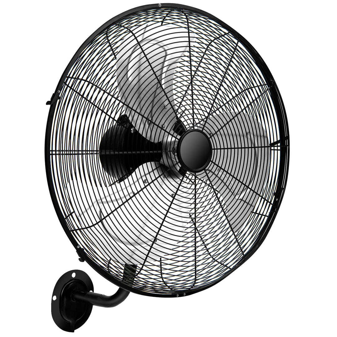 RELAX4LIFE Wandventilator mit 3 Geschwindigkeitsstufen, 85°Oszillation & 30°Neigung, 120W Ventilator