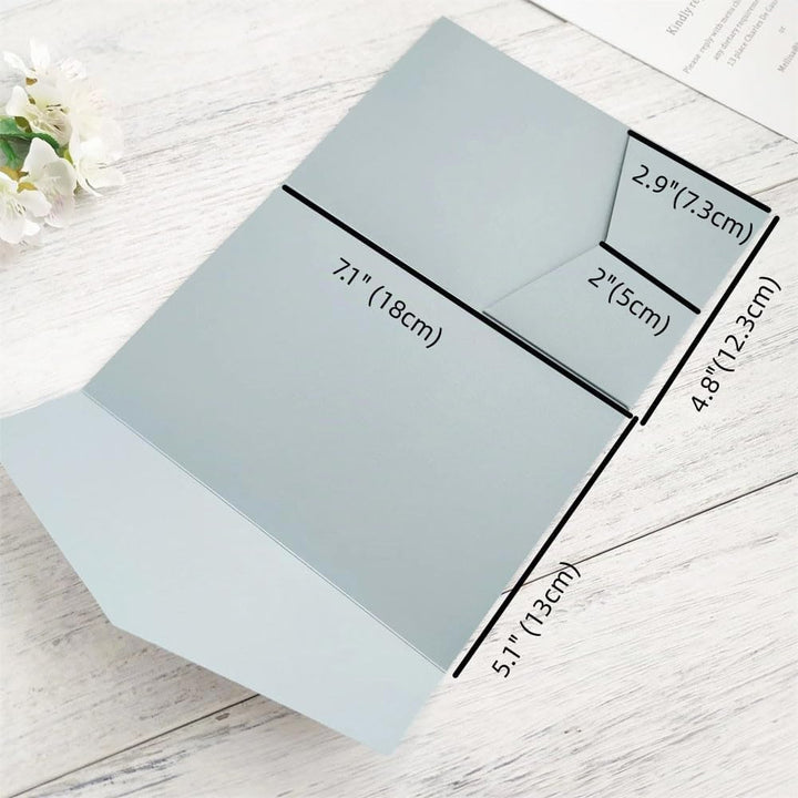 MillaSaw Hochzeitseinladungsbeutel, Seeblau, 25 Stück pro Packung, einfarbig, Seeblau