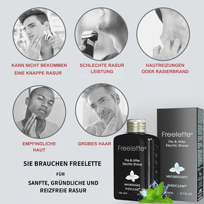 Pre Electric Shave After Shave Lotion Creme - Balsam für eine gründliche Rasur - Glatte und reizfrei