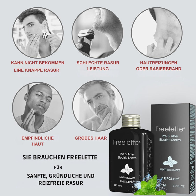 Pre Electric Shave After Shave Lotion Creme - Balsam für eine gründliche Rasur - Glatte und reizfrei