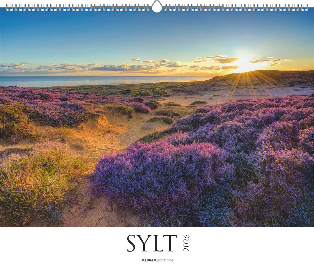 Alpha Edition - Sylt 2026 – XXL Bildkalender 60×50 cm, Panorama-Wandkalender im Querformat, Landscha