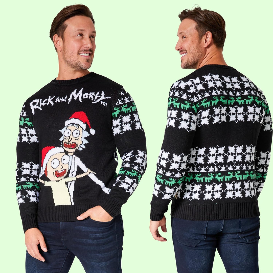 RICK AND MORTY Weihnachtspullover Herren - Christmas Pullover in M-2XL, Festlicher Christmas Sweater