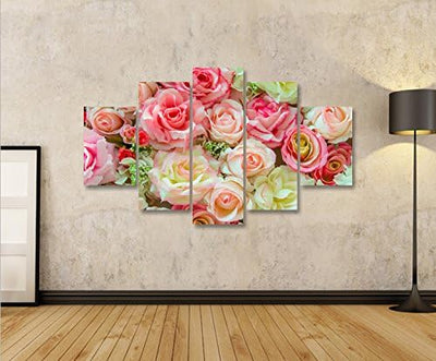 islandburner Bild Bilder auf Leinwand Rosen Pastell Deko Blumen MF XXL Poster Leinwandbild Wandbild