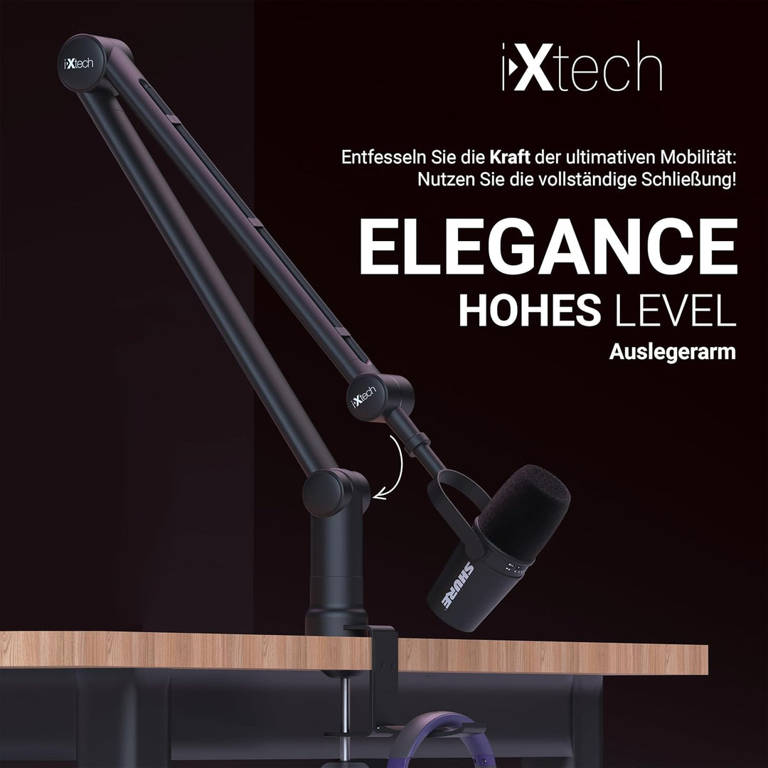 IXTECH Mikrofonarm für Hyperx Quadcast Rode Shure Sm7b Blue Yeti Gaming Mikrofon Halterung Mikrofons