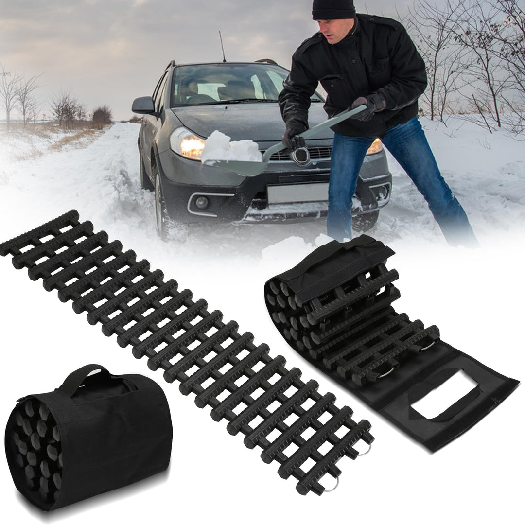 Ansobea Traktionshilfe Anfahrhilfe 2 Stück, Auto Anfahrhilfe 100x21cm,mit Aufbewahrungstasche,Trakti