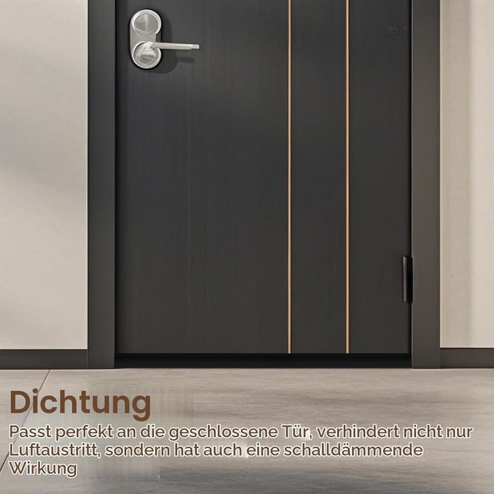Dichtung Zimmertür Türdichtung 10M Schwarz, Gummi-Dichtprofil mit 4mm Nutbreite, 7mm Nuttiefe und 12